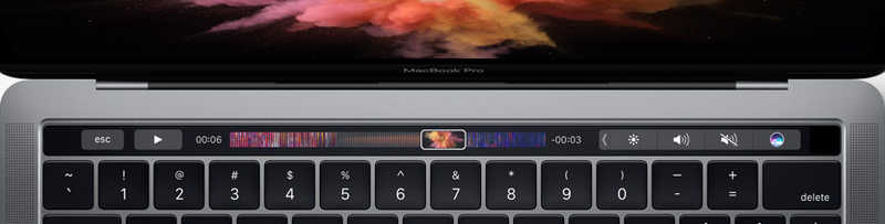New macbookpro touchbar
